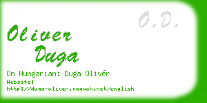 oliver duga business card